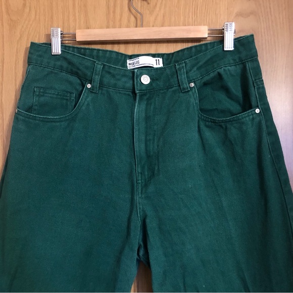 refuge DENIM Green Wide Leg Jeans - Picture 2 of 8